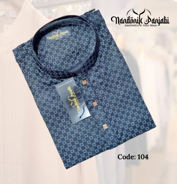 Nandonik Panjabi Box Design Black - 104 code