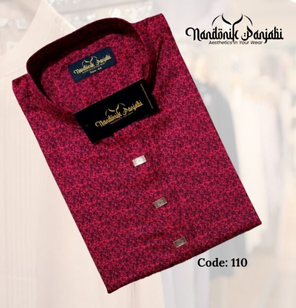 Tinsel Cotton Print Panjabi – 110 Code