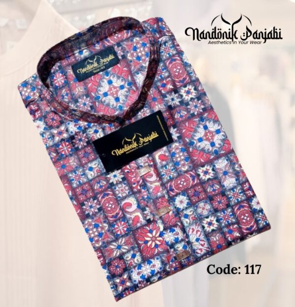 Nandonik Digital Print Panjabi Code - 117