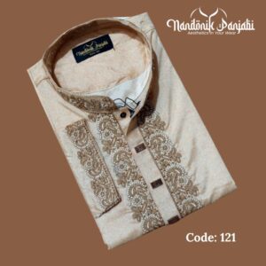 Nandonik Fancy Cotton Yellow Panjabi - 121