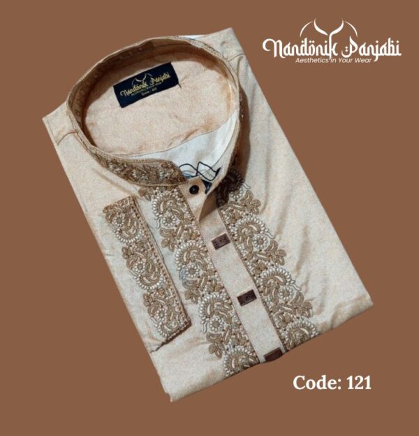 Nandonik Fancy Cotton Yellow Panjabi - 121
