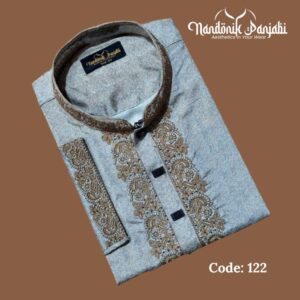 Nandonik Fancy Cotton Lite Ash Panjabi - 122