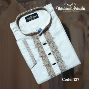Nandonik Off White Color Panjabi 137 code