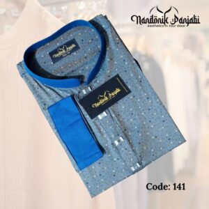 Poly Viscose grey Color Panjabi 141 Code