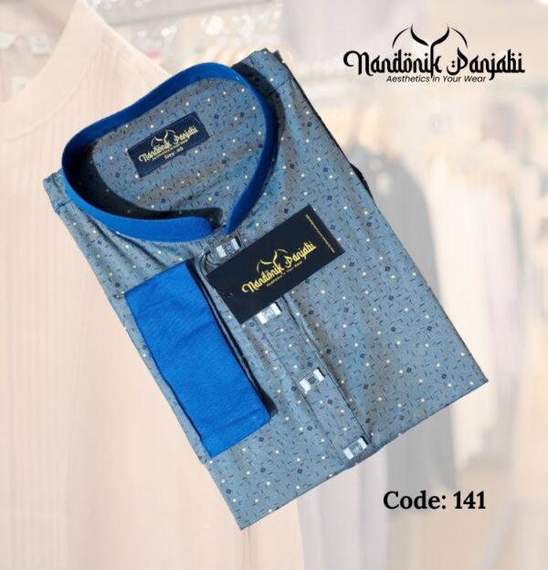 Poly Viscose grey Color Panjabi 141 Code