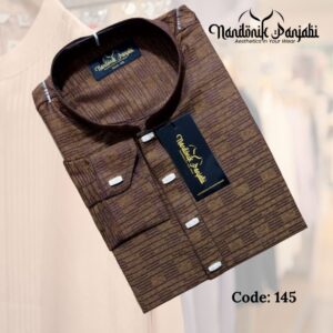 Premium Cuff Hata Panjabi - Reddish Color -145 Code
