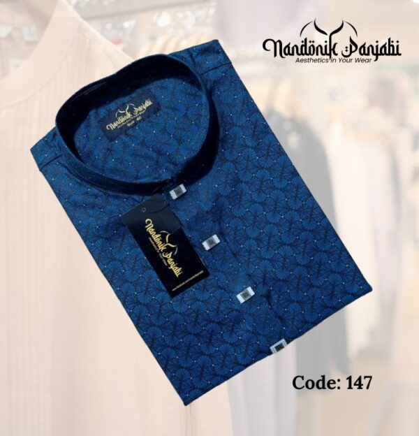 Jacquard Cotton Mix Panjabi - 147 Code